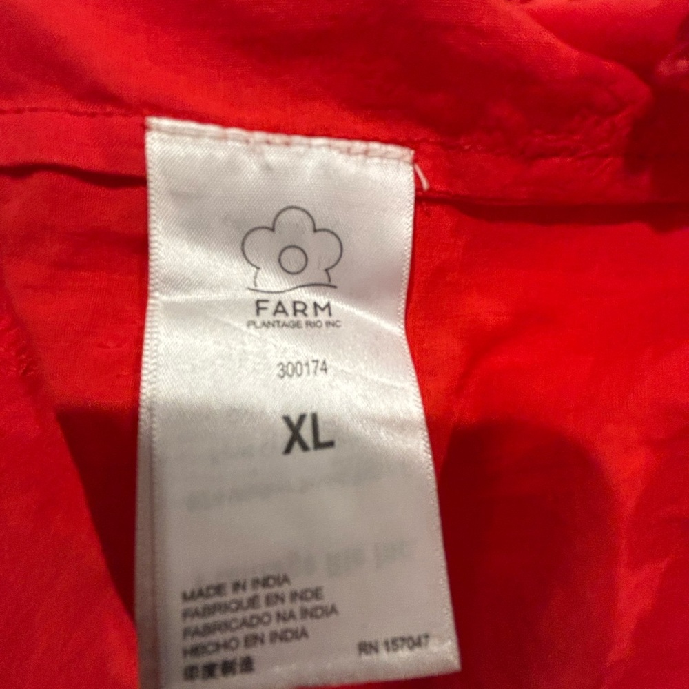 FARM Rio Vibrant Red Blouse - Picture 10 of 10